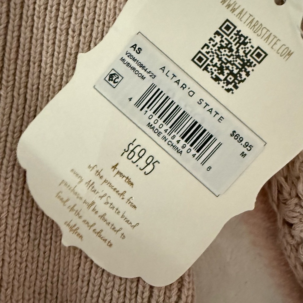NWT Altar’d State Cropped Knit Sweater - Picture 4 of 5